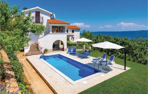 Nice Home In Brsec With House Sea View — 4-Star Luxury Hotel in Moscenicka Draga, Croatia