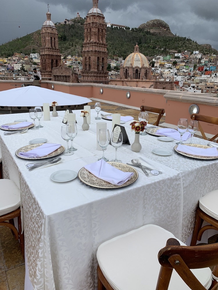 Outdoor banquet area
