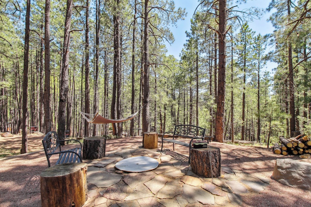 Near Trails: Forest Lake Retreat w Backyard Oasis in Heber, United States