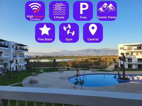 Lake Mountain Pool & Forest Views Fiber Wi Fi — 4-Star Luxury Hotel in Cap Negro Ii, Morocco