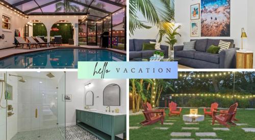 Backyard Games Fire Pit Heated Pool Near Beach — hotel in Ozona