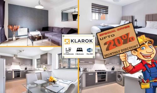LONG STAYS 30pct OFF Comfy 3 Bed House near City Centre PS4 PARKING By Klarok Short Lets & Serviced Accommodation — 4-Star Luxury Hotel in Peterborough, United Kingdom
