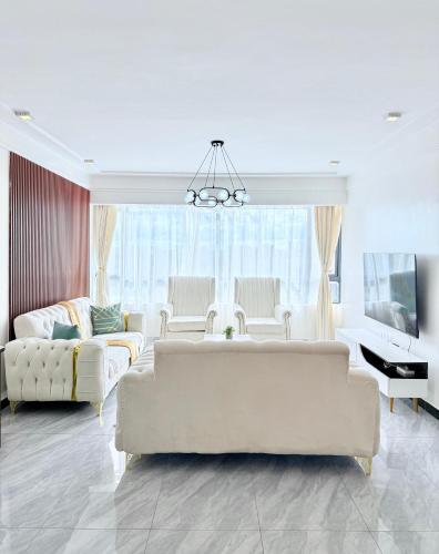 Smart elegant three bedroom apartment with swimming pool fully equipped gym children playground and great breathtaking views