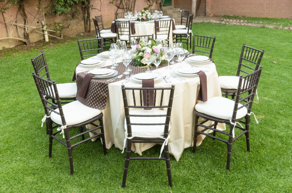 Outdoor wedding area