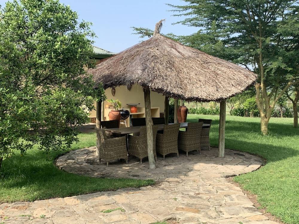 Outdoor banquet area