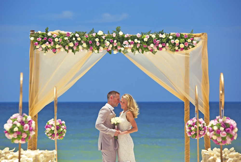 Outdoor wedding area