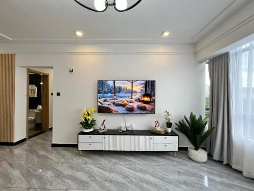 Smart elegant three bedroom apartment with swimming pool fully equipped gym children playground and great breathtaking view