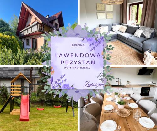 LAWENDOWA PRZYSTAŃ dom nad rzeką Brenna 10 osób sauna balia z jacuzzi ogród plac zabaw in Brenna, Poland