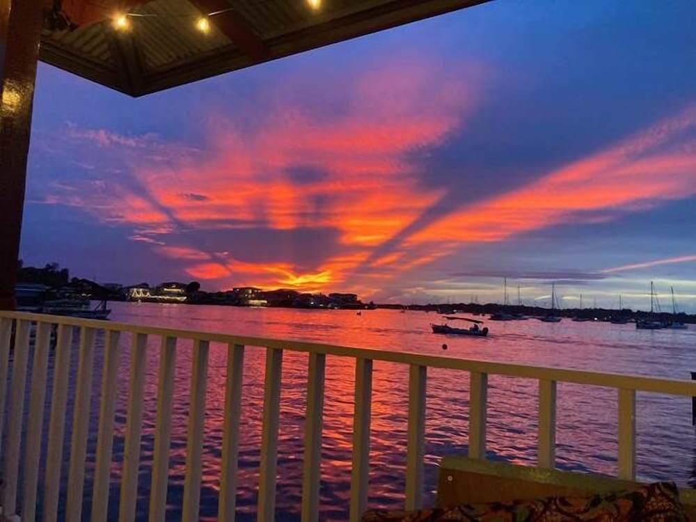 Los Balcones over the sea in Bocas Del Toro, Panama