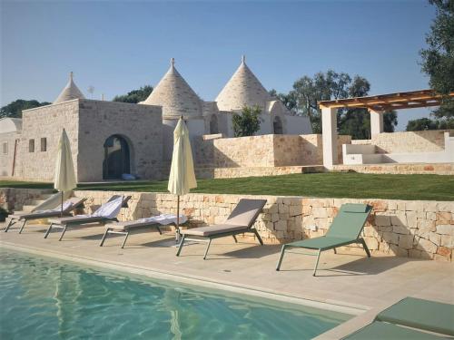 Albia Beautiful Set Of Trulli With Pool — Ceglie Messapica