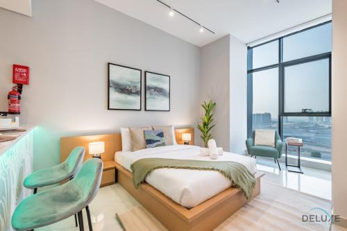 Stylish Studio Apartment in Blue Wave Tower Dubailand by Deluxe Holiday Homes - carbon neutral hotel in Dubai