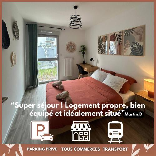 T3 Moderne Proche Tram Parking Prive in Angers, France