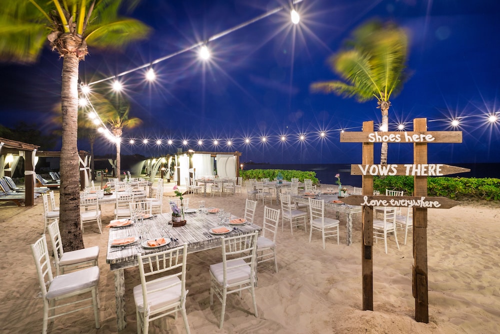Outdoor wedding area
