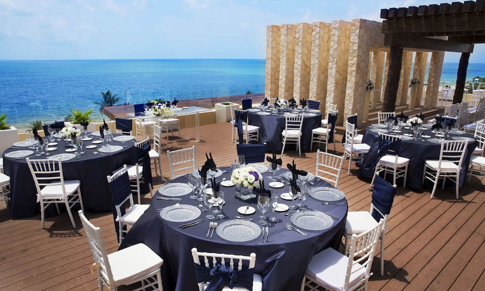 Outdoor banquet area