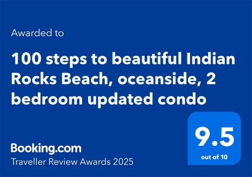 100 Steps To Beautiful Indian Rocks Beach Oceanside 2 Bedroom Updated Condo — 4-Star Luxury Hotel in Indian Rocks Beach, United States