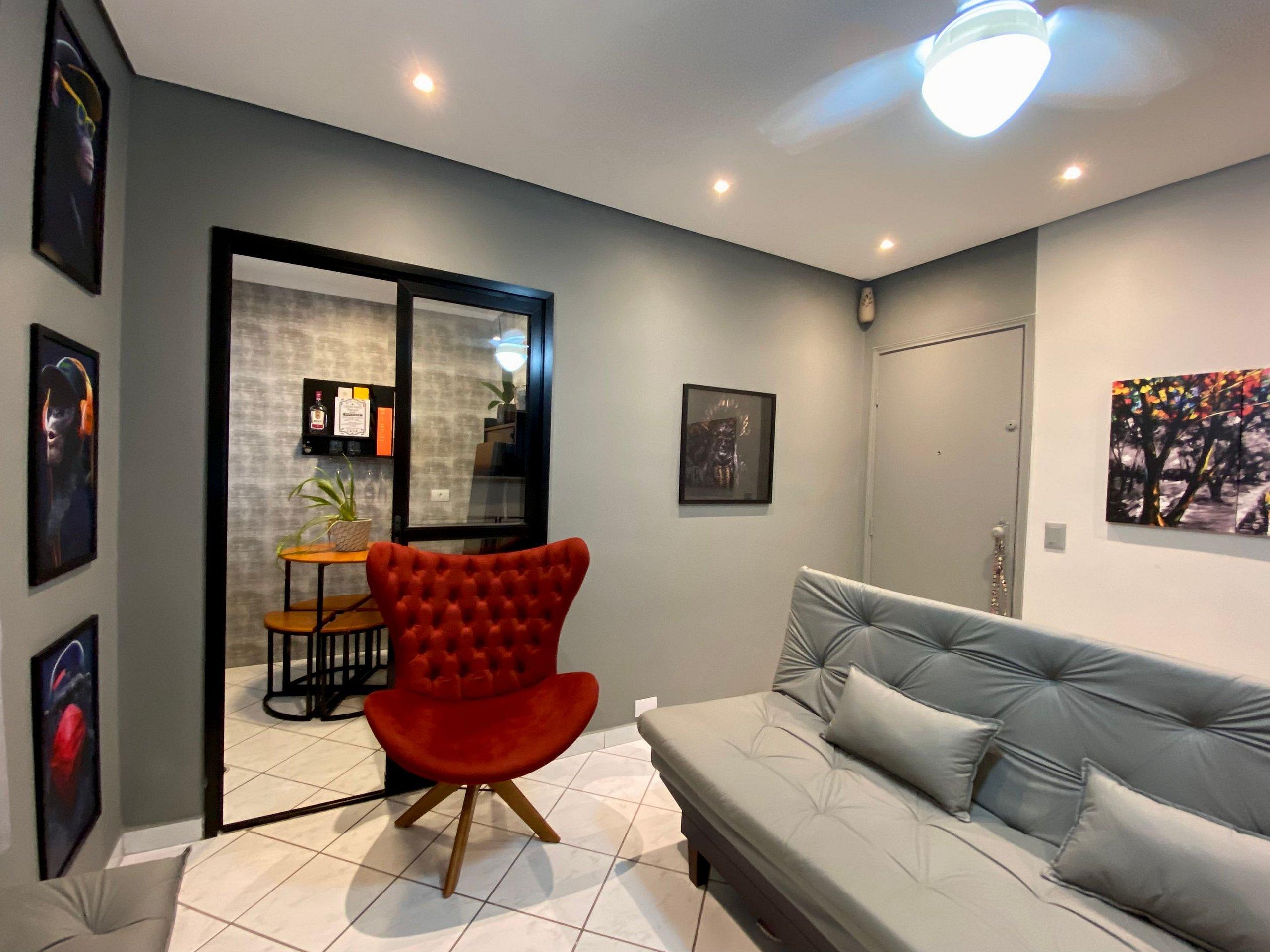 A026 Apto sofisticado Wi Fi Aviação in Sao Vicente, Brasil