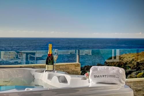 Terrace on the Sea in Unknown City, Spain