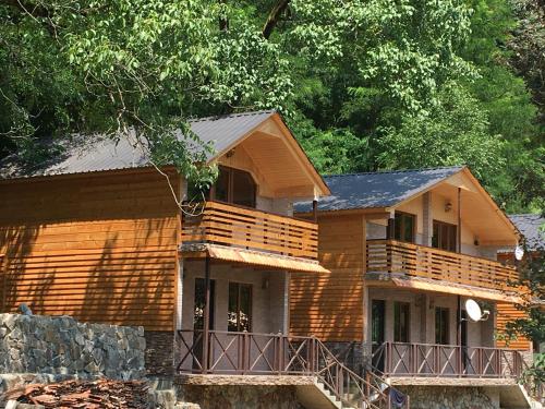 Cottages in mountains