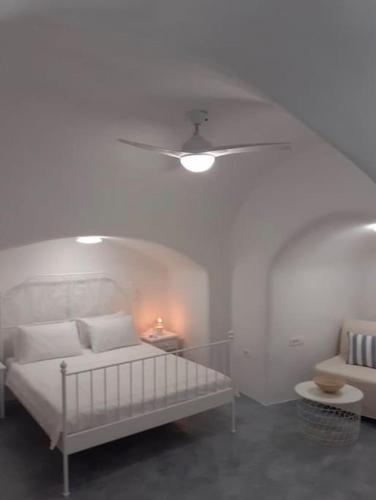 Unique small stonehouse at Thira in Megalochori, Greece