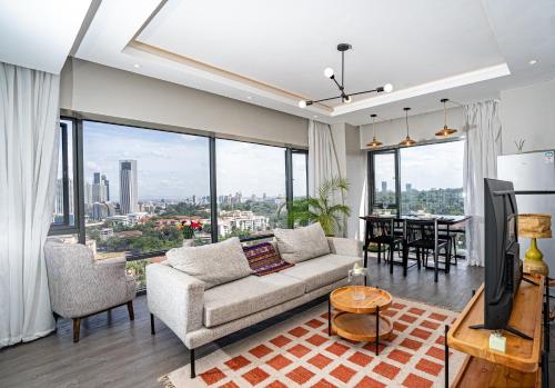 Escada Studio & 2 bedroom Rooftop Lounge & Restaurant Swimming Pool Gym Workspace Wonderiss Properties Westlands Living — 4-Star Luxury Hotel in Nairobi, Kenya