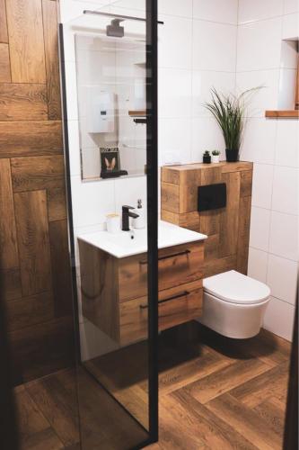 Na Kamieńcu domki in Rzyki, Poland