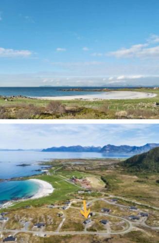 Lofoten Midnightsun Northern lights Golf Beach Horses in Unknown City, Norway