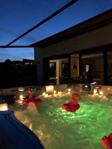 Penthousewohnung Whirlpool auf der Dachterrasse zubuchbar — 4-Star Luxury Hotel in Gromitz, Germany