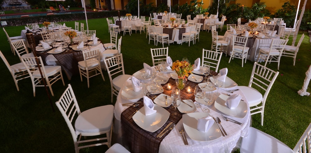 Outdoor banquet area