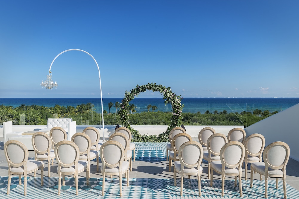 Outdoor wedding area
