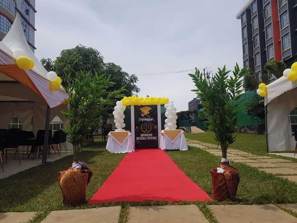 Outdoor banquet area