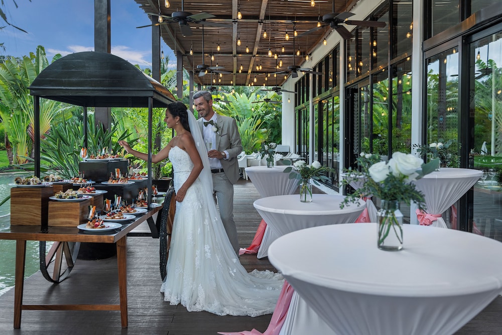 Outdoor wedding area