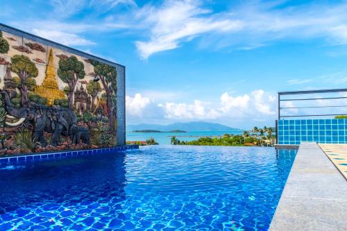 Sea Beach front pool Celebrity Ocean View Villa — 5-Star Luxury Hotel in Koh Samui, Thailand