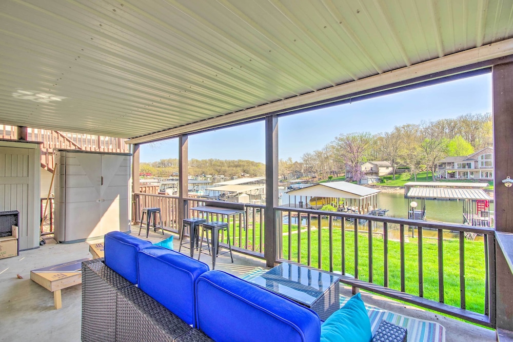 Boat Slip Fire Pit Lakefront Sunrise Beach Home — 4-Star Luxury Hotel in Osage Beach, United States