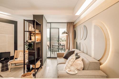 Figaro 1 bedroom and balcony in Santo António — 4-Star Luxury Hotel in Lisbon, Portugal