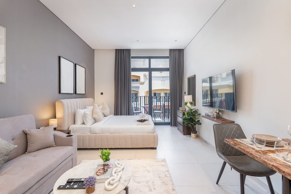 Free housekeeping visits during your stay StayShort Spacious and Stunning Studio in The Heart of JVC — 4-Star Luxury Hotel in Dubai, United Arab Emirates