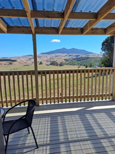 Bergblick in Raglan, New Zealand