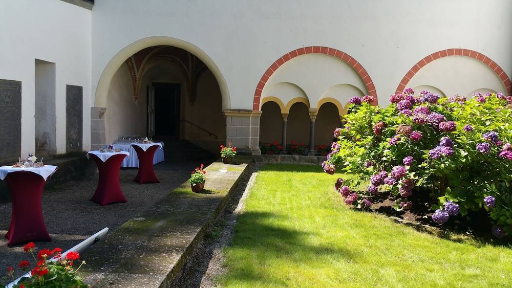 Outdoor banquet area