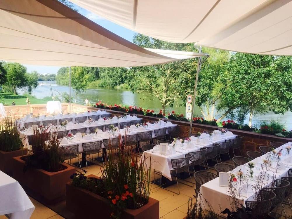 Outdoor banquet area