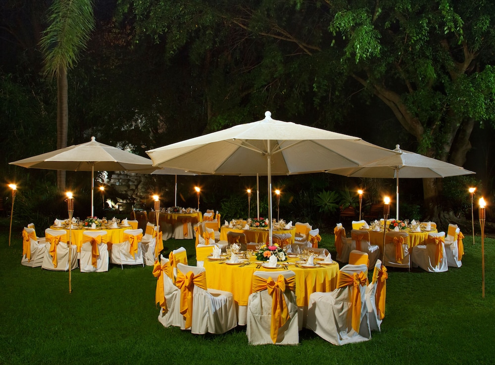 Outdoor banquet area