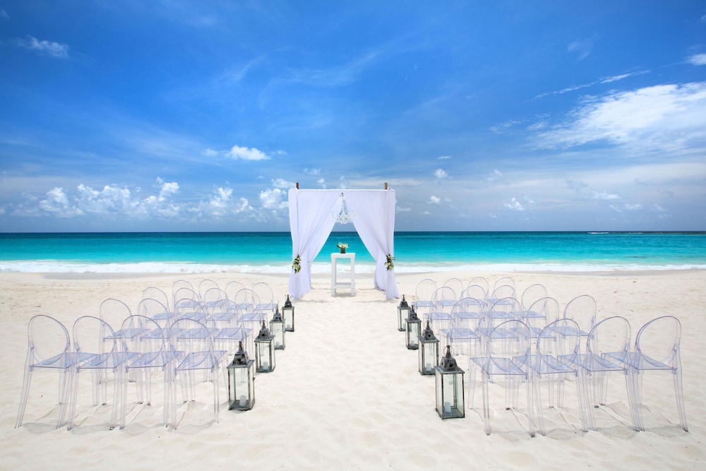 Outdoor wedding area