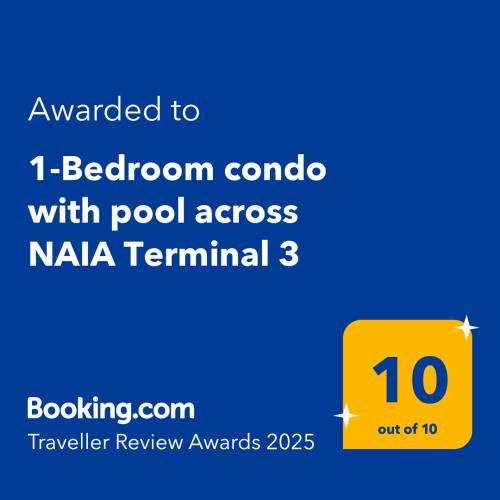 1 Bedroom condo with pool across NAIA Terminal 3 — 4-Star Luxury Hotel in Manila, Philippines