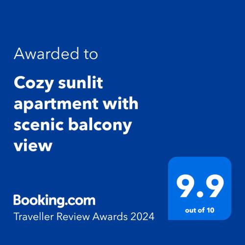 Cozy sunlit apartment with scenic balcony view — 4-Star Luxury Hotel in Tirana, Albania