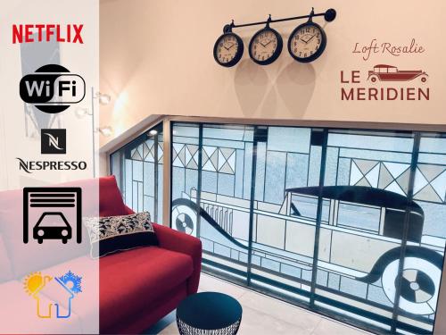 Loft Rosalie Le Meridien #Parking #Lave Linge #Clim #Netflix — hotel in Charbonnieres-Les-Bains