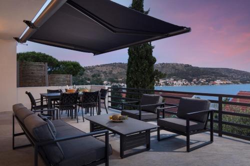 The Grande Huge terrace Amazing sea views Tastefully Furnished Access to rooftop terrace and gym Hillside Apartments Rogoznica — 4-Star Luxury Hotel in Rogoznica, Croatia