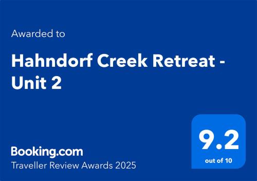 Hahndorf Creek Retreat Unit 2 — hotel in Hahndorf