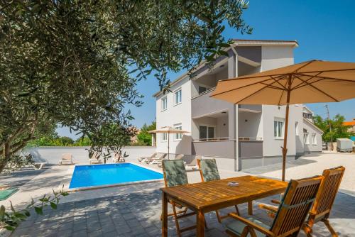 Zdenka with Common Pool in Medulin, Croatia