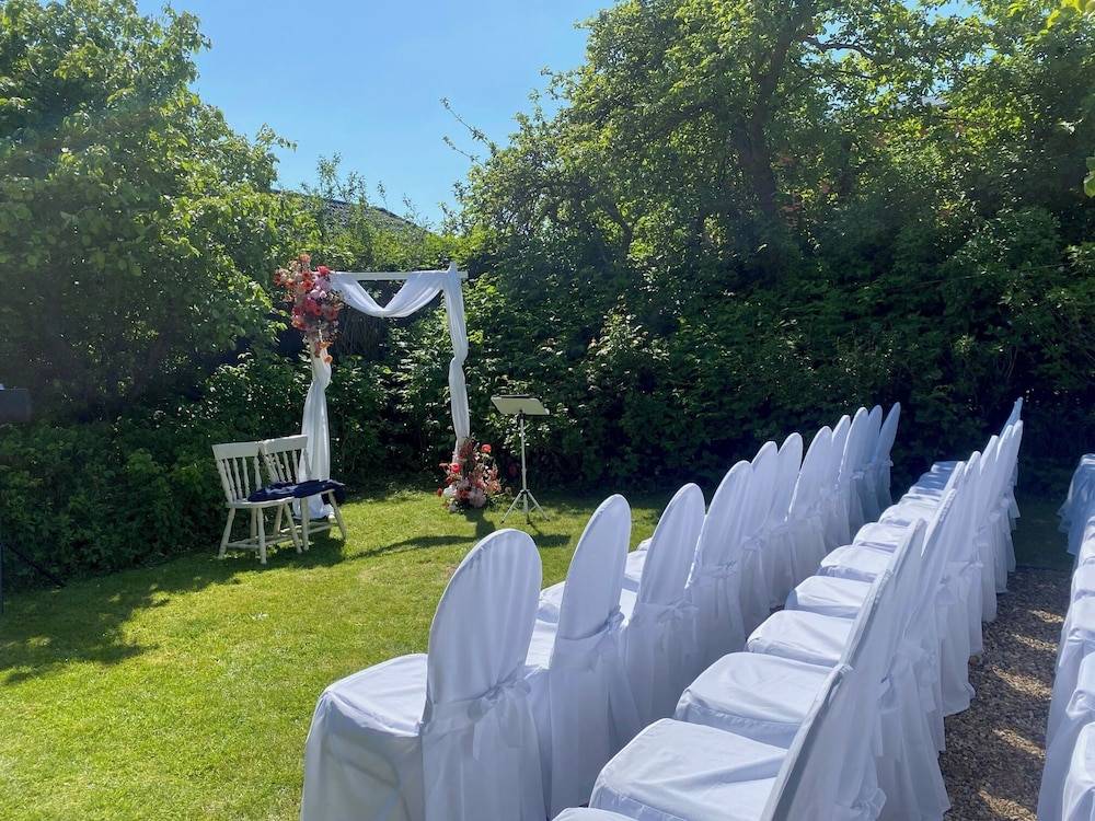 Outdoor wedding area
