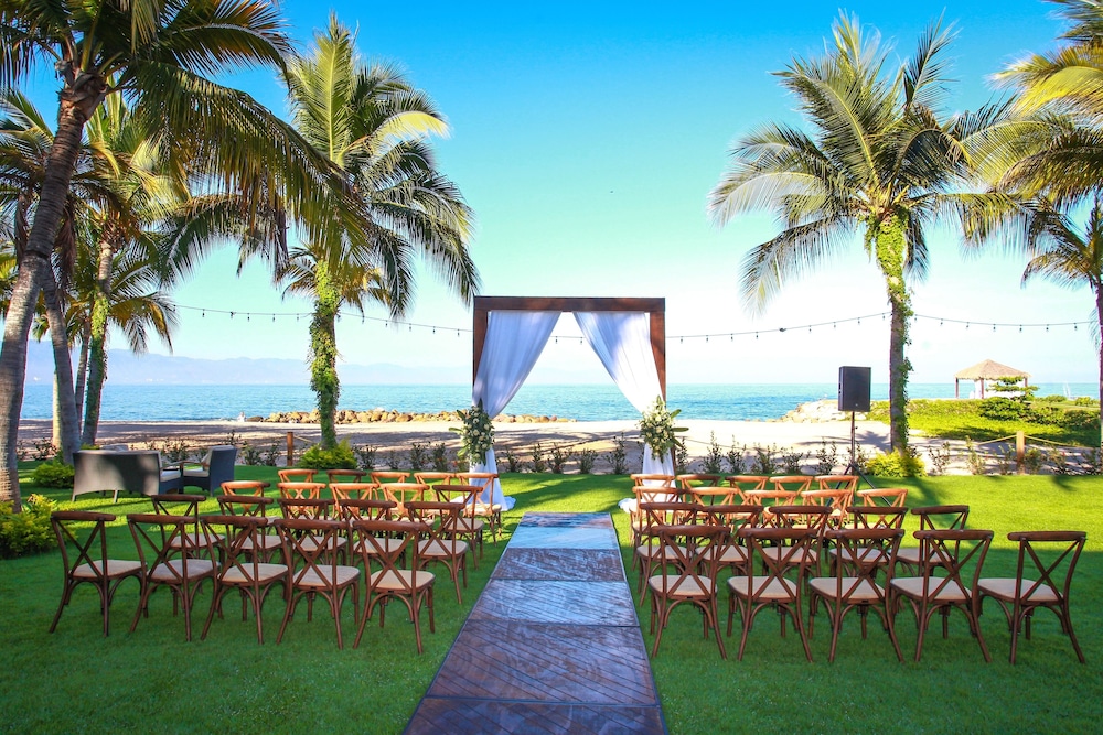 Outdoor wedding area