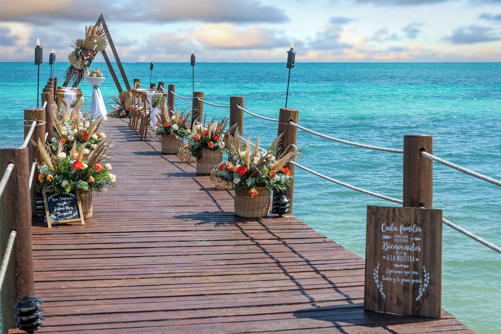 Outdoor wedding area