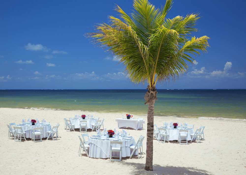Outdoor wedding area